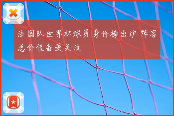 法国队世界杯球员身价榜出炉 阵容总价值备受关注